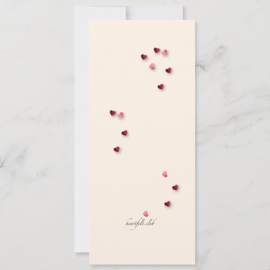 Blume von Liebe Einladung Creme Hintergrund (Rückseite)