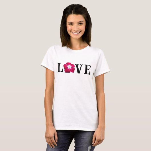 Blume von Liebe und Rose T-Shirt (Vorne ganz)
