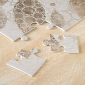 Blume von Life Dot Art Pastellen, Purpel und Gold Puzzle (Seite)