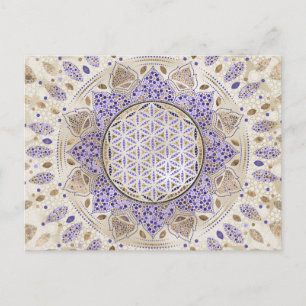 Blume von Life Dot Art Pastells, Pfeffer und Gold Postkarte
