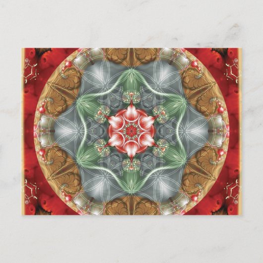 Blume von Life Mandala 2 Karten (Vorderseite)