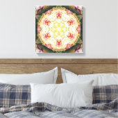 Blume von Life Mandala 6 Wrapped Canvas Print Leinwanddruck (Insitu (Schlafzimmer))