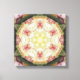 Blume von Life Mandala 6 Wrapped Canvas Print Leinwanddruck