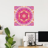 Blume von Life Mandala 9 Poster (Heimbüro)
