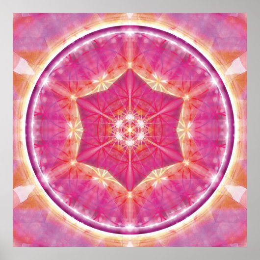 Blume von Life Mandala 9 Poster (Vorne)