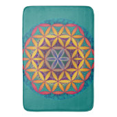 Blume von Life Mandala Badematte (Vorderseite Vertikal)