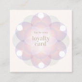Blume von Life Mandala Kundenloyalty 6 Punch Quadratische Visitenkarte (Vorderseite)