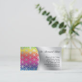 Blume von Life Nature Business Card Silver Visitenkarte (Stehend Vorderseite)