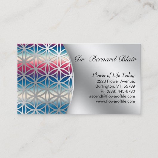 Blume von Life Nature Business Card Silver Visitenkarte (Vorderseite)