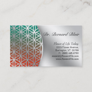 Blume von Life Nature Business Card Silver Visitenkarte