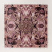 Blume von Life Rose Gold Puzzle (Horizontal)