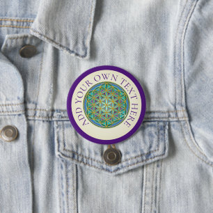 BLUME von LIFE - Sacred Geometrie Design 1 Button
