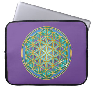 BLUME von LIFE - Sacred Geometrie Design 1 Laptopschutzhülle