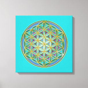 BLUME von LIFE - Sacred Geometrie Design 1 Leinwanddruck