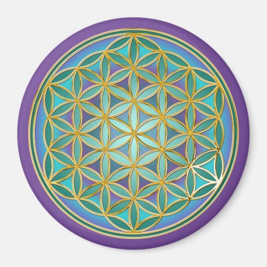 BLUME von LIFE - Sacred Geometrie Design 1 Magnet (Vorne)