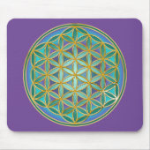 BLUME von LIFE - Sacred Geometrie Design 1 Mousepad (Vorne)