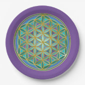 BLUME von LIFE - Sacred Geometrie Design 1 Pappteller (Vorderseite)
