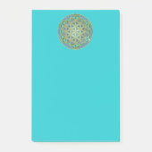 BLUME von LIFE - Sacred Geometrie Design 1 Post-it Klebezettel (Vorderseite)