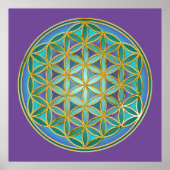 BLUME von LIFE - Sacred Geometrie Design 1 Poster (Vorne)