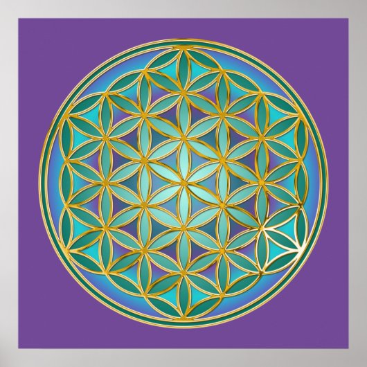 BLUME von LIFE - Sacred Geometrie Design 1 Poster (Vorne)