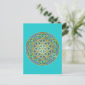 BLUME von LIFE - Sacred Geometrie Design 1 Postkarte (Stehend Vorderseite)