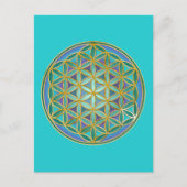 BLUME von LIFE - Sacred Geometrie Design 1 Postkarte (Vorderseite)