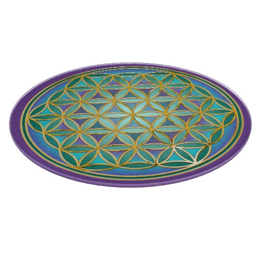 BLUME von LIFE - Sacred Geometrie Design 1 Schneidebrett (Ecke)