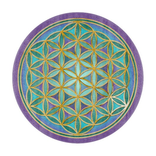 BLUME von LIFE - Sacred Geometrie Design 1 Schneidebrett (Vorderseite)