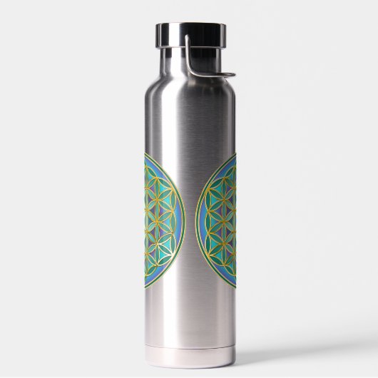 BLUME von LIFE - Sacred Geometrie Design 1 Trinkflasche (Links)