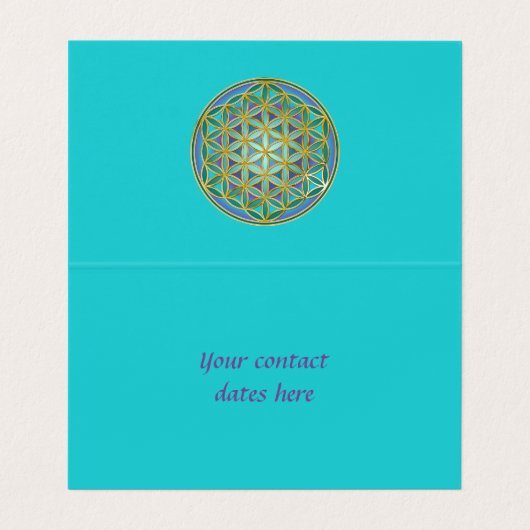 BLUME von LIFE - Sacred Geometrie Design 1 Visitenkarten (Innenseite Aufgefaltet)