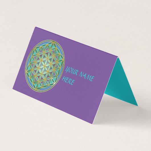 BLUME von LIFE - Sacred Geometrie Design 1 Visitenkarten (Vorderseite)