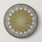 BLUME von LIFE - Sacred Geometrie Light 1 Button (Vorderseite)