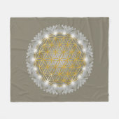 BLUME von LIFE - Sacred Geometrie Light 1 Fleecedecke (Vorderseite (Horizontal))