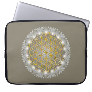 BLUME von LIFE - Sacred Geometrie Light 1 Laptopschutzhülle