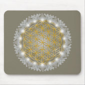 BLUME von LIFE - Sacred Geometrie Light 1 Mousepad (Vorne)