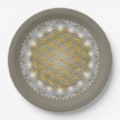 BLUME von LIFE - Sacred Geometrie Light 1 Pappteller (Vorderseite)