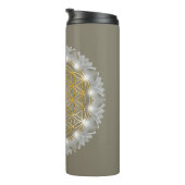 BLUME von LIFE - Sacred Geometrie Light 1 Thermosbecher (Nach rechts gedreht)
