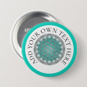 BLUME von LIFE - Sacred Geometrie Light 2 Button (Vorne & Hinten)