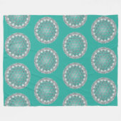 BLUME von LIFE - Sacred Geometrie Light 2 Fleecedecke (Vorderseite (Horizontal))