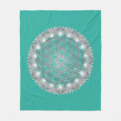 BLUME von LIFE - Sacred Geometrie Light 2 Fleecedecke (Vorderseite)
