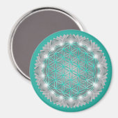 BLUME von LIFE - Sacred Geometrie Light 2 Magnet (Vorderseite/Rückseite)