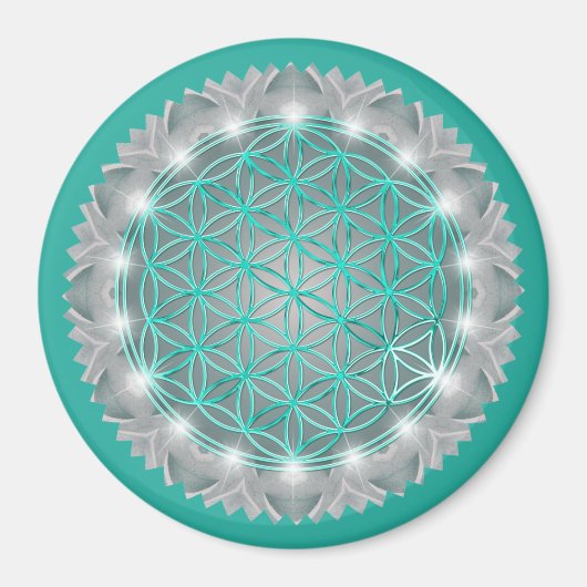 BLUME von LIFE - Sacred Geometrie Light 2 Magnet (Vorne)