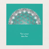 BLUME von LIFE - Sacred Geometrie Light 2 Visitenkarten (Innenseite Aufgefaltet)