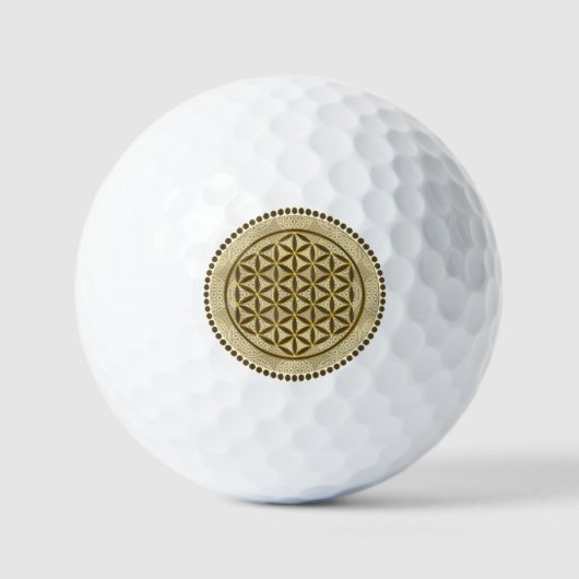 BLUME von LIFE - Symbol der Heiligen Geometrie Art Golfball (Vorderseite)