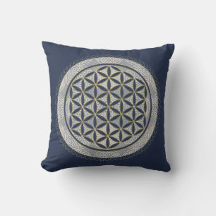 BLUME von LIFE - Symbol "Sacred Geometrie" Art. 1 Kissen