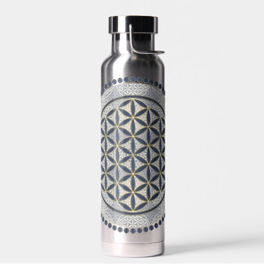 BLUME von LIFE - Symbol "Sacred Geometrie" Art. 1 Trinkflasche (Links)