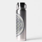 BLUME von LIFE - Symbol "Sacred Geometrie" Art. 1 Trinkflasche (Rückseite)
