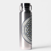 BLUME von LIFE - Symbol "Sacred Geometrie" Art. 1 Trinkflasche (Vorne)