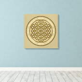 BLUME von LIFE - Symbol "Sacred Geometrie" Art. 2 Leinwanddruck (Insitu (Holzboden))