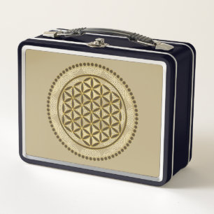 BLUME von LIFE - Symbol "Sacred Geometrie" Art. 2 Metall Brotdose